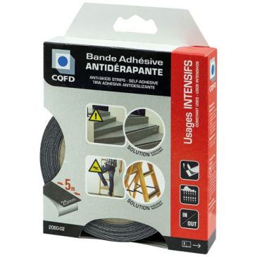 Bande adhésive antidérapante 5 m x 25 mm noir