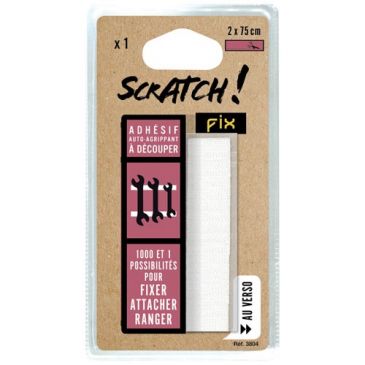 Bande adhésive scratch blanche 2 x750mm