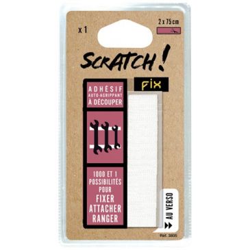 Bande scratch adhésive noire 20 x 750 mm