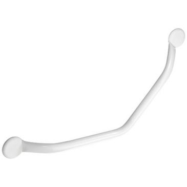 Barre d'appui coudée 135° 350x350mm acier époxy blanc