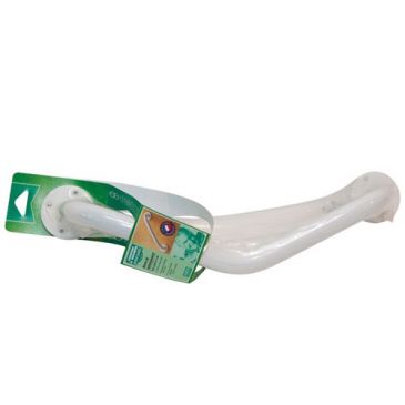 Barre d'appui coudée 40cm époxy blanc 449841