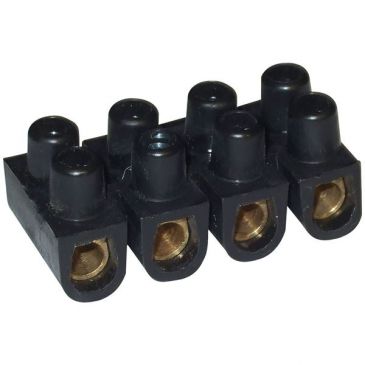 Barrette de connexion - 12 plots - 6 mm² - noir 