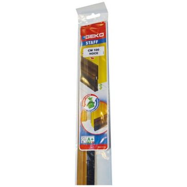 Bas de porte adhésif pvc+brosse 98cm noyer