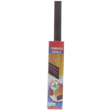 Bas de porte adhésif rigide+bavette pvc souple 100cm marron