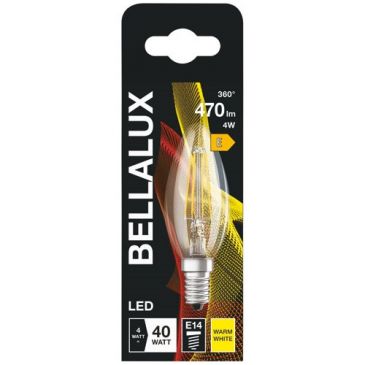 Bellalux led clair flamme e14 4w chaud 470lm