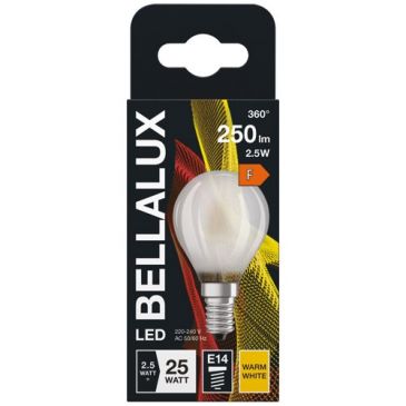 Bellalux led dépoli sphère e14 2.5w chaud 250lm