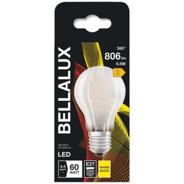 Bellalux led dépoli standard e27 6.5w chaud