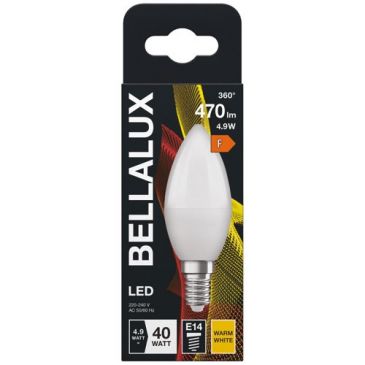 Bellalux led radiateur dépoli flamme e14 5.5w chaud 470lm