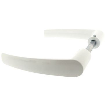 Béquille double de porte extérieur - Chantier - carré de 6 mm - blanc