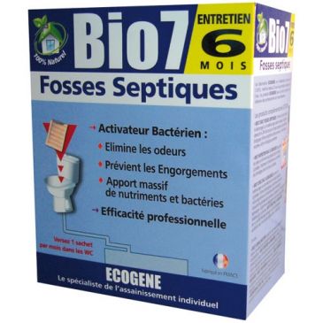 Bio 7 activateur fosses septiques entretien 480g doses