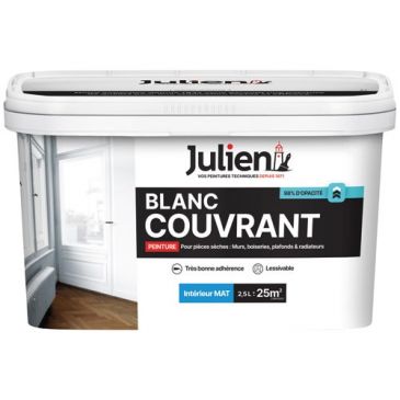 Peinture blanc couvrant intérieur mat 2.5 L