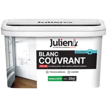 Peinture blanc couvrant intérieur satin 2.5 L