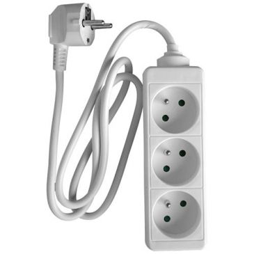 Bloc 3 prises 2p+t 16a blanc
