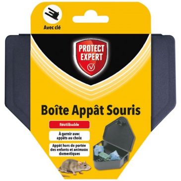 Boite appât souris avec clé de fermeture