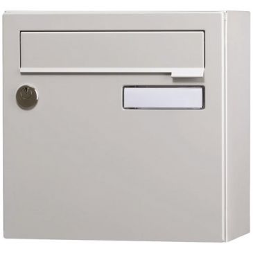 Boite aux lettres compacte 1 porte exterieur acier gris