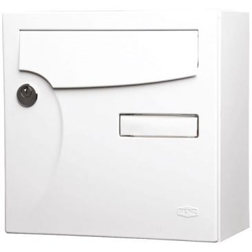 Boite aux lettres normalisee 1 porte exterieur blanc