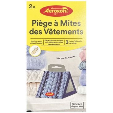 Boite de 2 pièges collants à mites vestimentaires