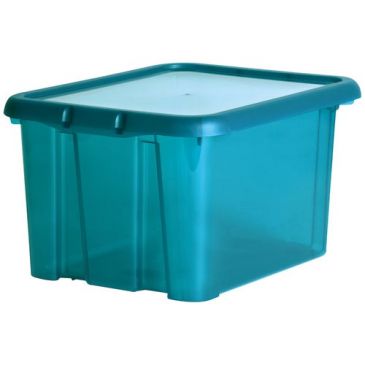 Boîte de rangement funny box 18l bleu canard acidulé