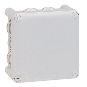 Boîte dérivation 130x130x74 Plexo gris 10 embouts vrac