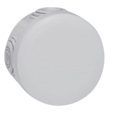 Boîte dérivation Ø 60 mm x 40 Plexo gris 4 embouts