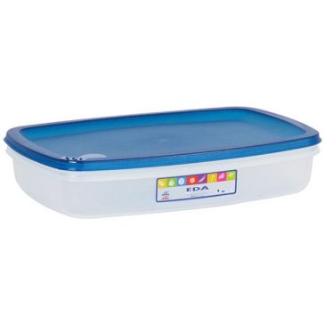 Boite de conservation   - rectangulaire - 2 L - couvercle bleu
