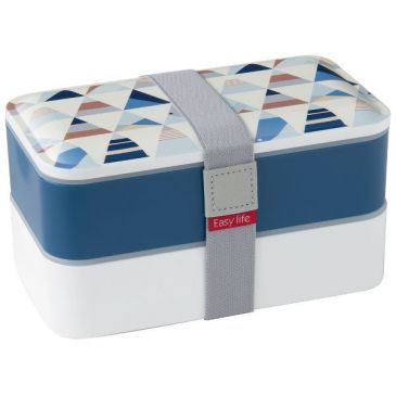 Boîte repas 2 compartiments Bleu - Lunch Box