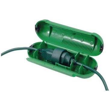 Boite étanche  pour fiche électrique vert 