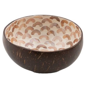 Bol 13 cm Noix de coco & Naturel Arcs Nacrés