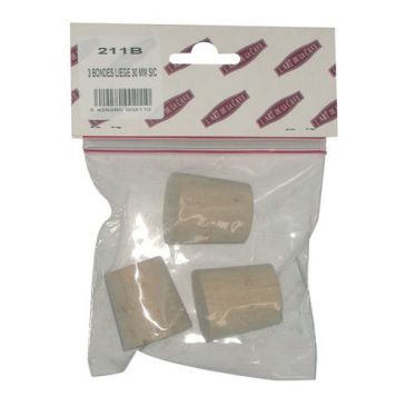 Bonde en liège - diamètre 30 mm - lot de 3