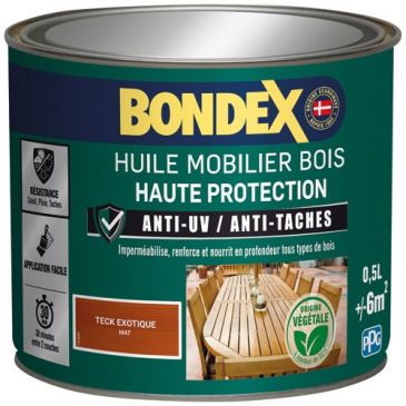 Huile Mobilier Bois 0.5 L Mat - Teck Exotique