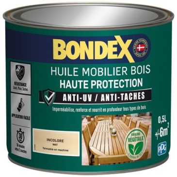 Bondex huile mobilier bois 0.5l incolore