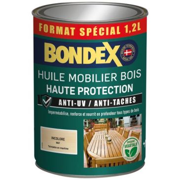 Bondex huile mobilier bois 1.2l incolore