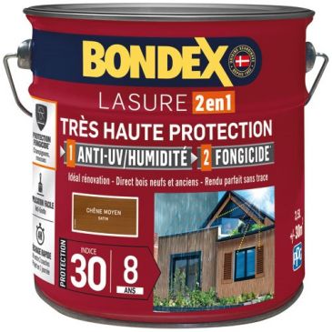 Bondex lasure ind 30 / 8 ans 2.5 L chêne moyen