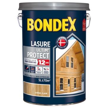 Bondex lasure Ultim Protect 12 ans 5L chêne clair