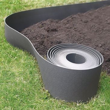Bordure flexible en PE 100 % recyclé Etik bordura gris