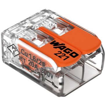 Borne wago 2 entrées série 2216 sachet de 5