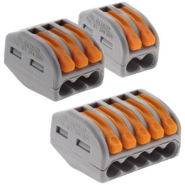 Borne wago assorties 5x2e 10x3e 5x5e sachet de 20