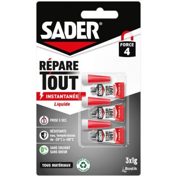 Colle Fix glue liquide - répare tout - 1 g - Lot de 3