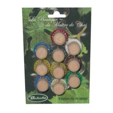 Bouchon lièges tête plast.x10