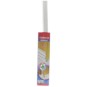 Boudin porte adhésif rigide+bavette pvc souple 100 cm blanc
