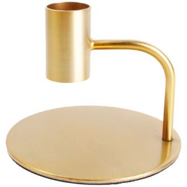 Bougeoir 8 cm Métal Or - Pillar