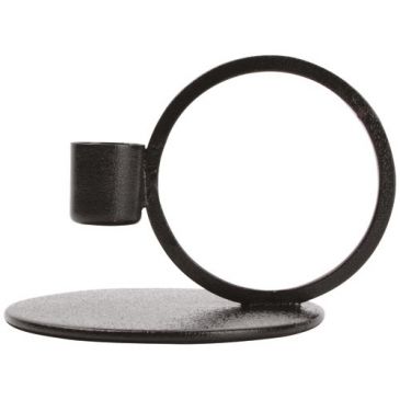 Bougeoir 9 cm Métal Noir - Pillar