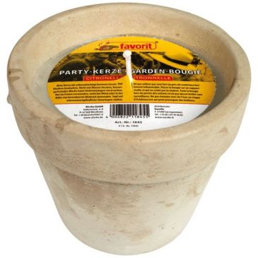 Bougie anti-moustique dans pot terre cuite aspect béton