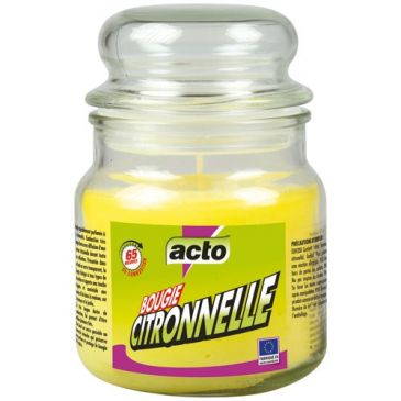 Bougie citronnelle pot en verre grand format 65 h