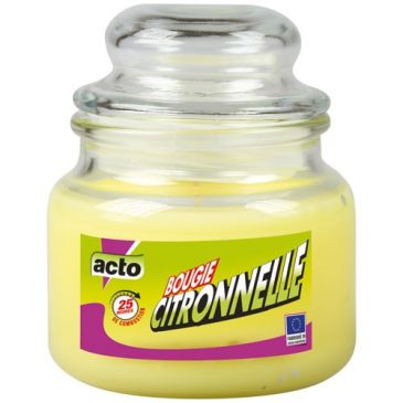 Bougie citronnelle pot en verre petit format 25 h