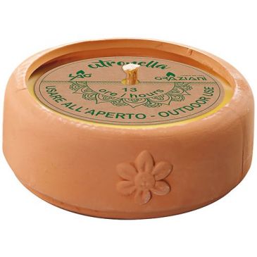 Bougie citronnelle pot terre cuite Fiamma Fiore 15x5.5cm 13H