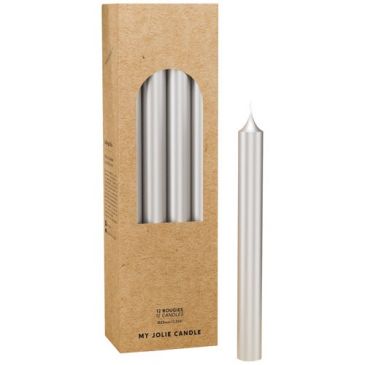 Bougie droite argent
