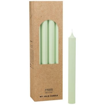 Bougie droite vert pastel