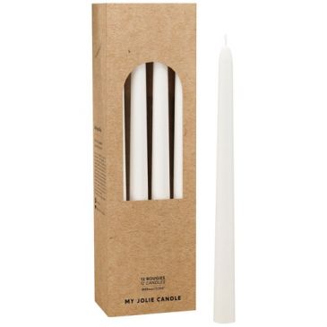 Bougie flambeau blanc