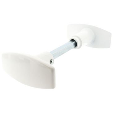 Bouton double de porte extérieur - Chantier - carré de 6 mm - blanc